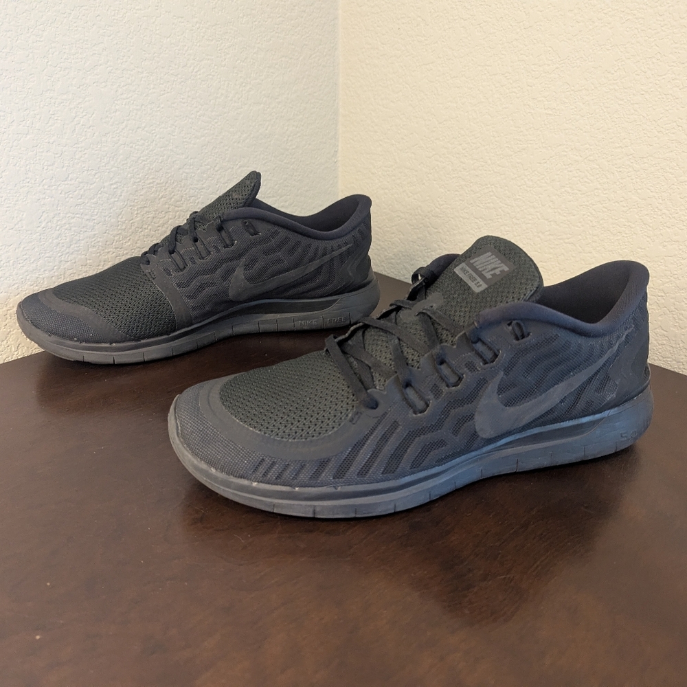Nike Free 5.0 Running Shoe Training Black Men's Size 12.5